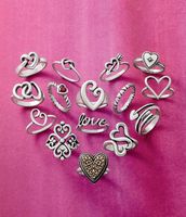 James Avery Sterling Silver Adorned Hearts Ring