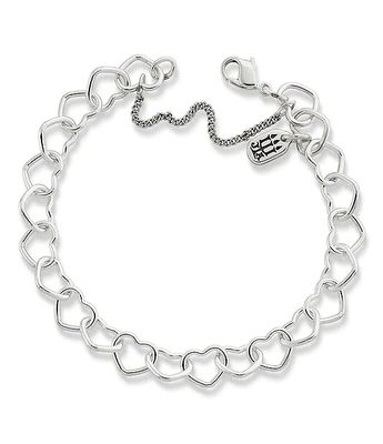 James Avery Sterling Silver Connected Hearts Charm Bracelet