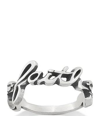 James Avery Sterling Silver Faith Ring