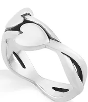 James Avery Sterling Silver Hearts Entwined Band Ring