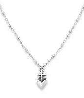 James Avery Sterling Silver Sacred Heart Pendant Necklace