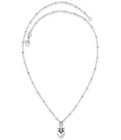 James Avery Sterling Silver Sacred Heart Pendant Necklace