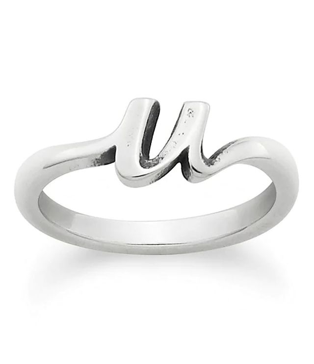 James Avery Sterling Silver Script Initial Ring