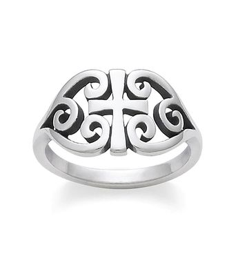 James Avery Sterling Silver Scroll Cross Ring