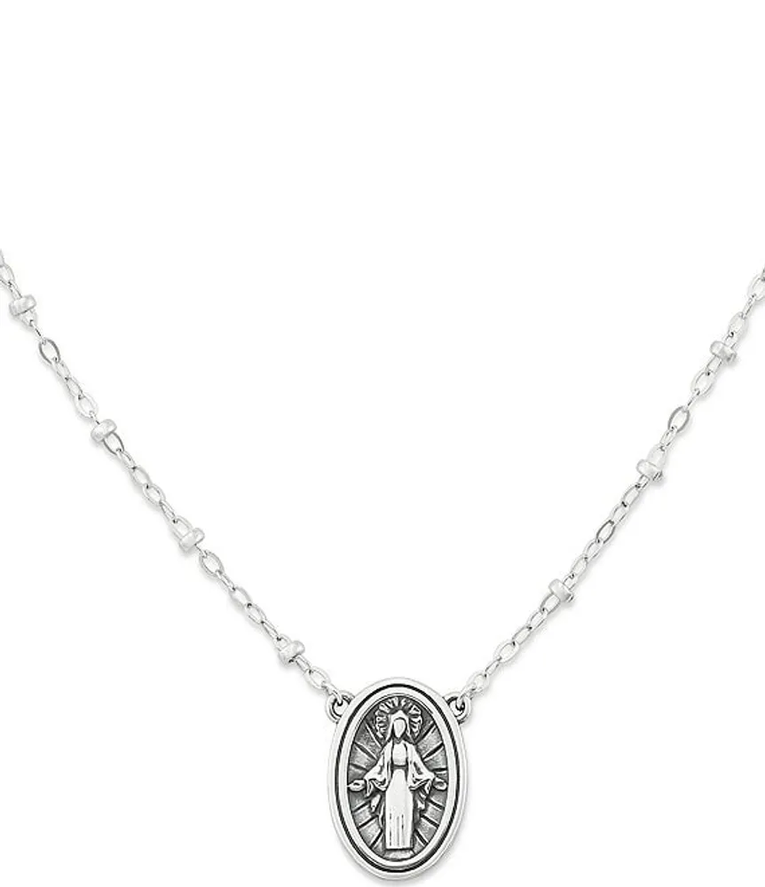 Handcrafted Silver Virgin Mary Necklace, Sterling Silver Holy Mother Mary  Necklace, Catholic Silver Protecting Charm, Catholic Jewelry - Etsy