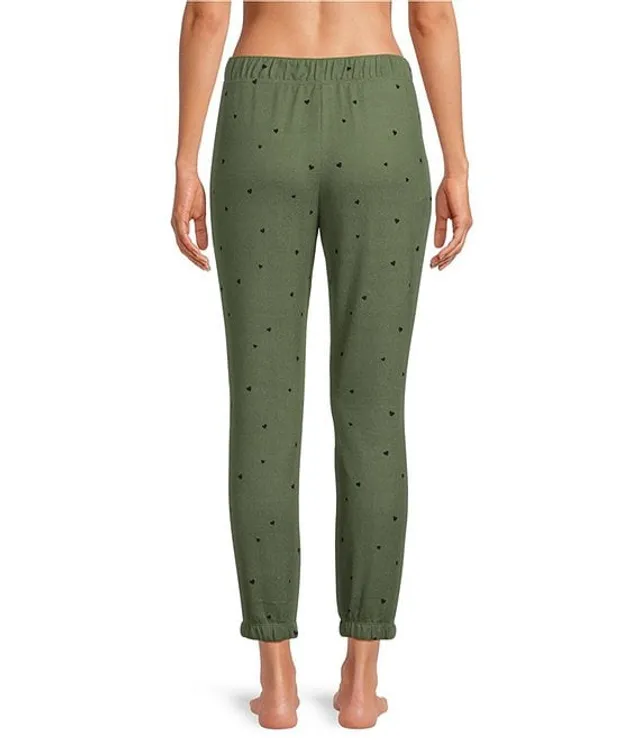 Jasmine & Ginger Star Print Brushed Knit Elastic Waist Coordinating Sleep  Joggers