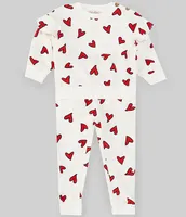 Jessica Simpson Baby Girls 12-24 Months Long-Sleeve Valentine's Day Heart-Printed Sweatshirt & Matching Jogger Pants Set