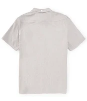 JETTY Noah Short Sleeve Linen-Blend Button-Up Shirt