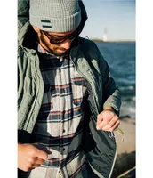 JETTY Plaid Sherpa Long Sleeve Shirt Jacket