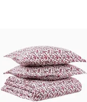 John Robshaw Organic Long Staple Cotton Percale Taani Berry Duvet Cover