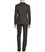 John Varvatos Slim Fit Flat Front Check Pattern 2-Piece Suit