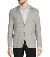 John Varvatos Slim Fit Windowpane Pattern Sport Coat