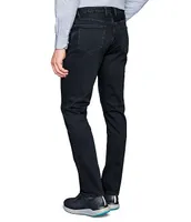 Johnston & Murphy Black Wash Stretch Regular Fit Straight Leg Denim Jeans