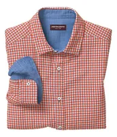 Johnston & Murphy Gingham Double Layer Long Sleeve Woven Shirt