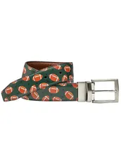 Johnston & Murphy Little /Big Boys 18-30 Football Reversible Leather Belt