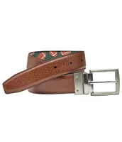 Johnston & Murphy Little /Big Boys 18-30 Football Reversible Leather Belt