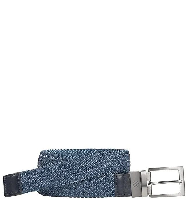 Johnston & Murphy Leather Woven Belt