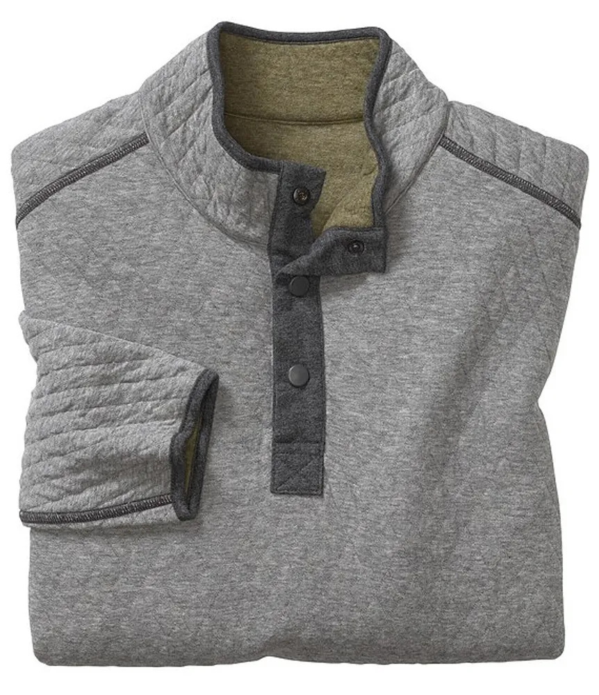 Johnston & Murphy Reversible Quarter-Snap Pullover