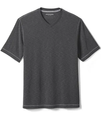 Johnston & Murphy Vintage Slub Short-Sleeve V-Neck T-Shirt