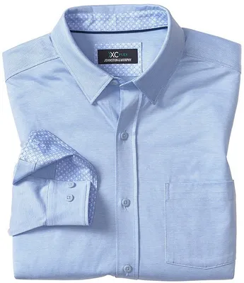 Johnston & Murphy XCFlex Birdseye Long Sleeve Woven Shirt