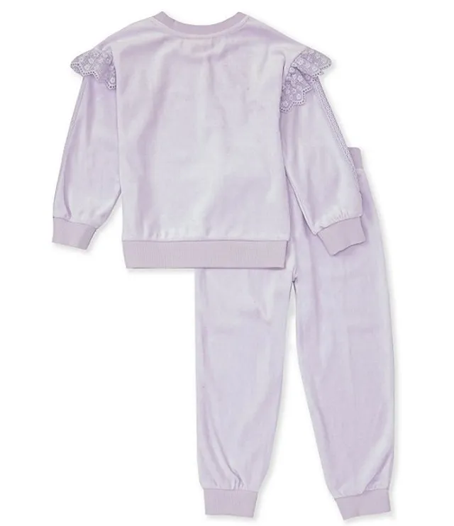 Juicy Couture Baby Girls 12-24 Months Long Sleeve Fleece Sweatshirt &  Ditsy-Floral Jersey Leggings Set