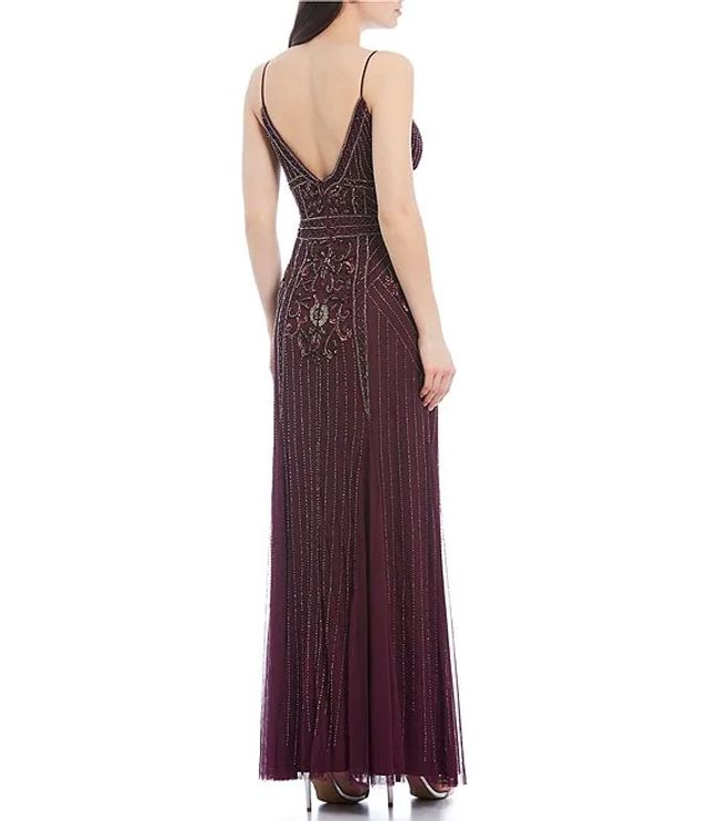 Jump Spaghetti Strap Beaded Long Dress 