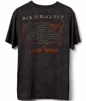 Junk Food ACDC Back Black Tour Short Sleeve Graphic T-Shirt