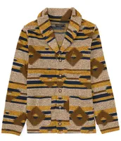 Junk Food Lowry Long Sleeve Printed Sweater Fleece Cardigan