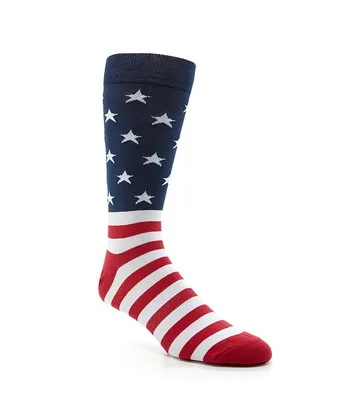 K. Bell Novelty American Flag Crew Socks