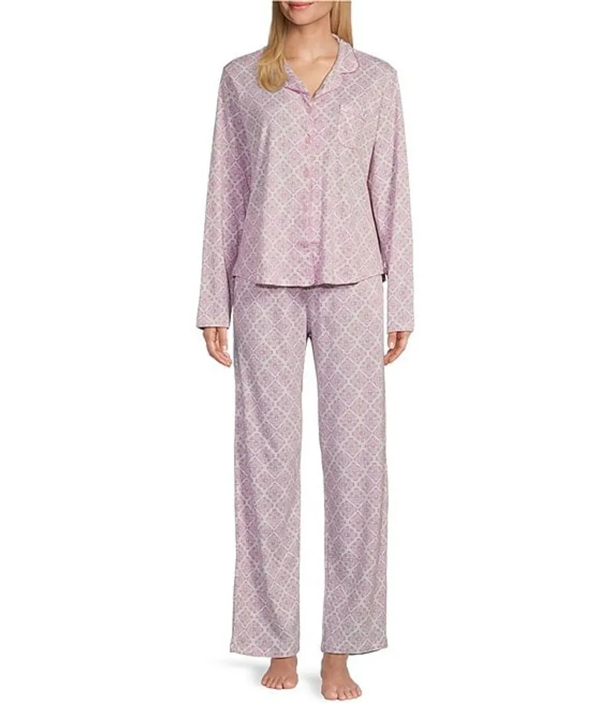 Karen Neuburger Womens Floral Knit Cropped Pajama Set Style