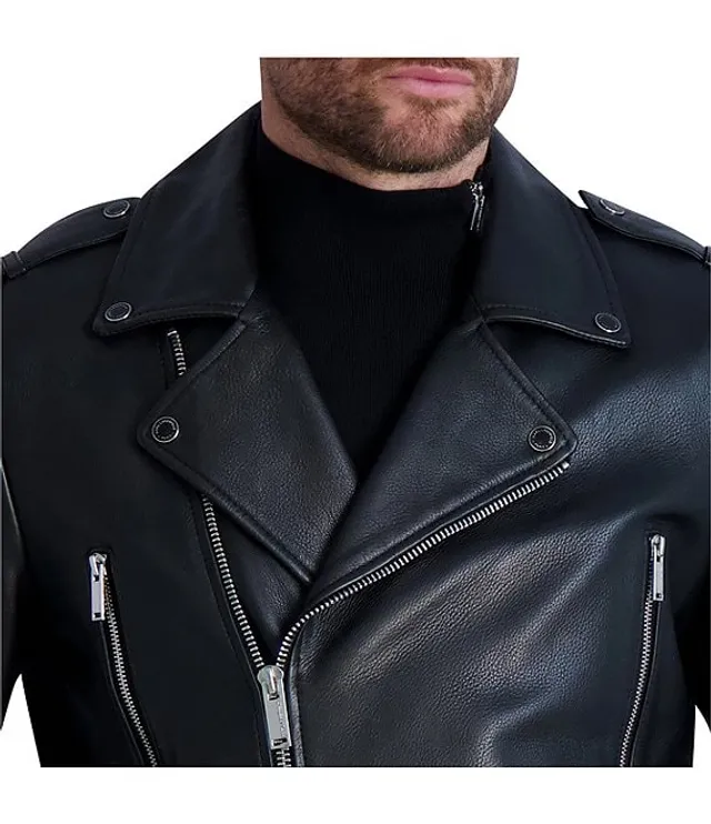 Karl Lagerfeld Paris Asym Leather Moto Jacket