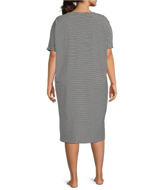 24seven Comfort Apparel Plus Pleated Pocket Midi Dress