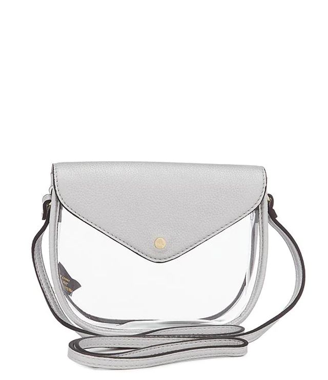 Kate Landry Saddle Clear Leopard Stadium Crossbody Bag | Alexandria Mall