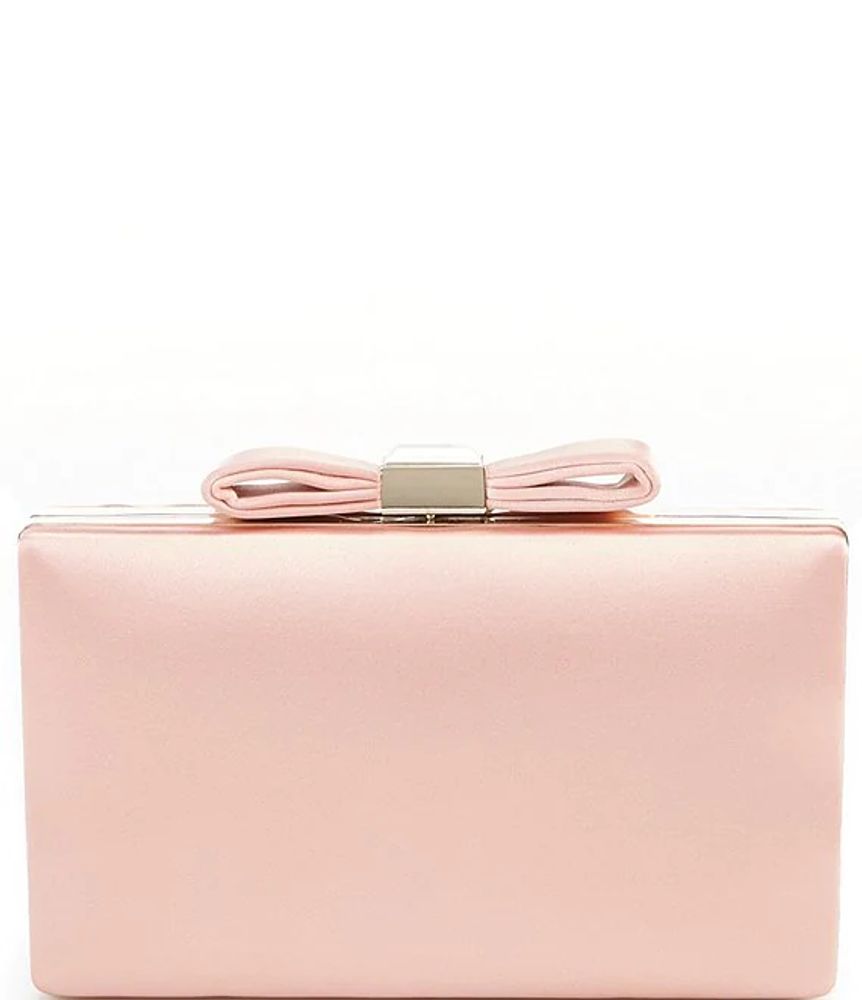 Kate Landry Satin Bow Top Minaudiere Bag | Brazos Mall