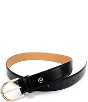 kate spade new york 1.37#double; Feather Edge Leather Belt