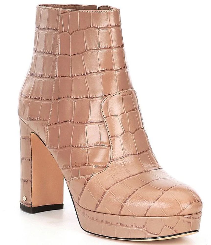 Kate spade new york Barrett Croco Embossed Leather Booties | Alexandria Mall