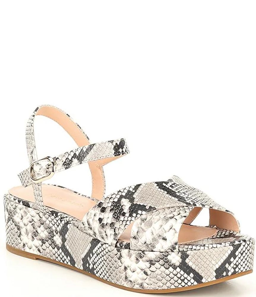 Kate spade new york Bunton Snake Print Leather Platform Sandals | The Shops  at Willow Bend