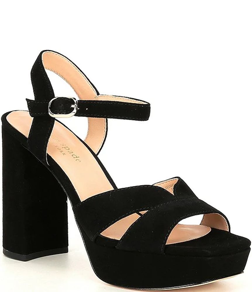Kate spade new york Delight Suede Block Heel Platform Sandals | Brazos Mall