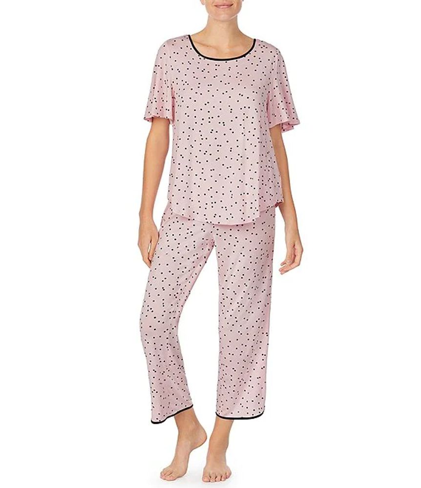 Kate spade new york Dot Print Jersey Knit Cropped Pajama Set | Alexandria  Mall