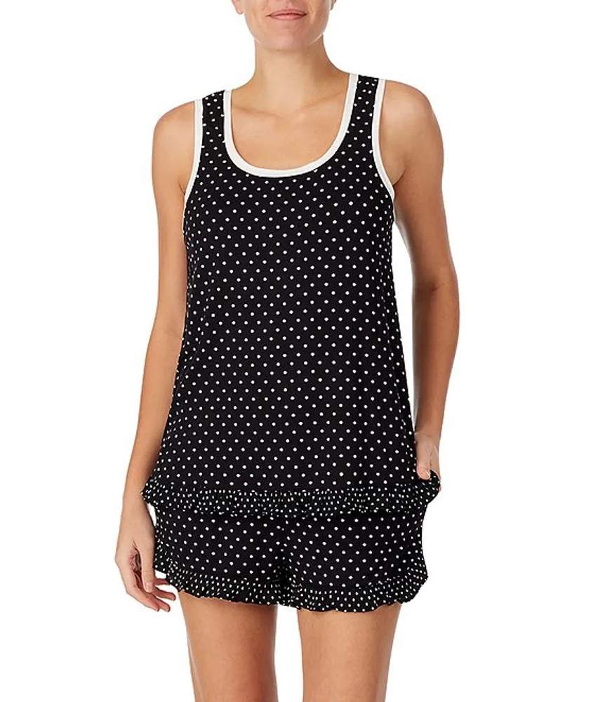 kate spade new york Dot Print Jersey Knit Tank & Shorts Coordinating Pajama Set