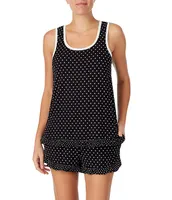 kate spade new york Dot Print Jersey Knit Tank & Shorts Coordinating Pajama Set