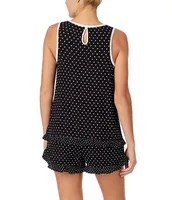 kate spade new york Dot Print Jersey Knit Tank & Shorts Coordinating Pajama Set