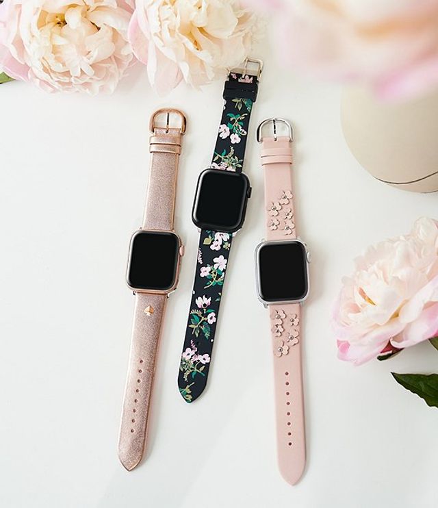 Kate spade new york Black Floral Silicone 38/40 mm Apple Watch® Strap |  Alexandria Mall