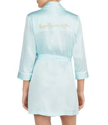 kate spade new york #double;Happily Ever After#double; Charmeuse Bridal Wrap Robe