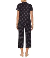 kate spade new york Heart Clover Print Jersey Knit Cropped Coordinating Pajama Set