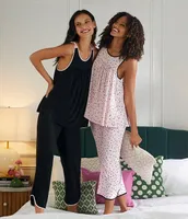 kate spade new york Jersy Knit Cropped Coordinating Pajama Set