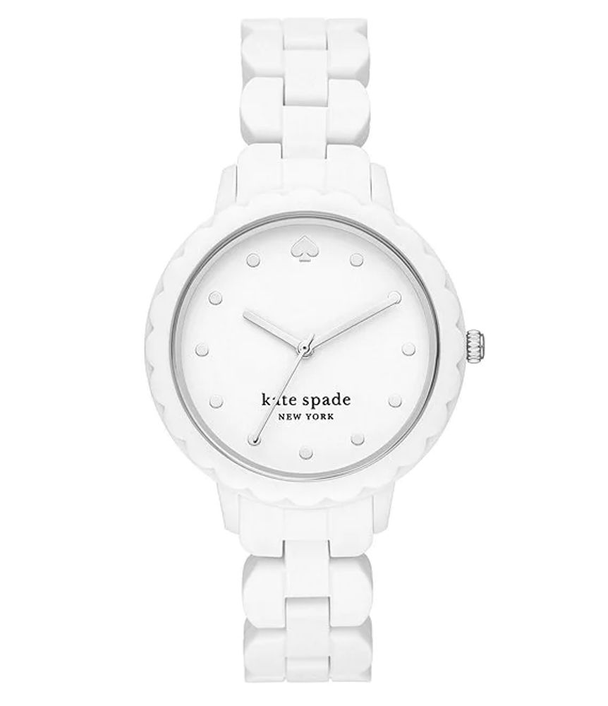 Kate spade new york Morningside Three-Hand White Silicone Watch |  Alexandria Mall