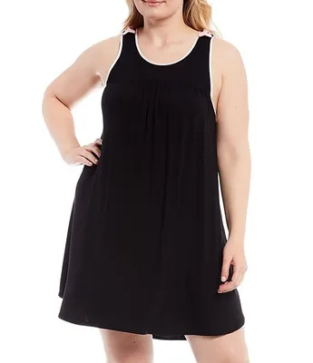 kate spade new york Plus Scoop Neck Solid Jersey Knit Chemise