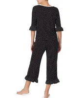 kate spade new york Print Jersey Knit Cropped Coordinating Pajama Set