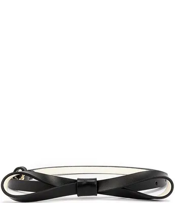 kate spade new york Skinny Colorblock Leather Bow Belt